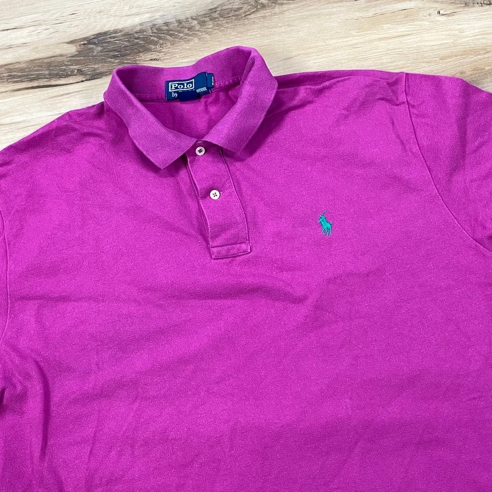 Polo Ralph Lauren Polo Mens XL Classic Heritage 100% Cotton Pique Magenta Purple